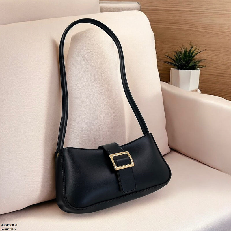 Midnight Buckle Armpit Ladies Hand Bag
