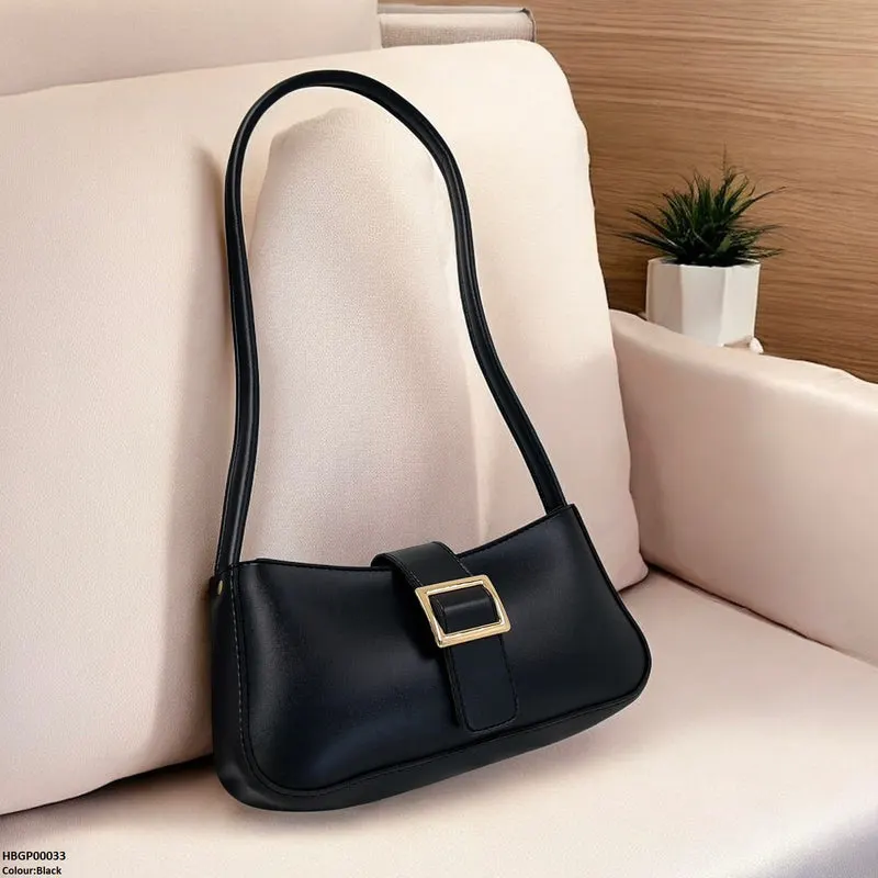 Midnight Buckle Armpit Ladies Hand Bag