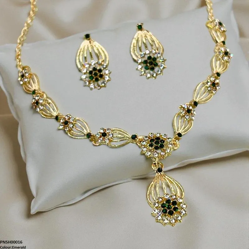 Rose Flower Necklace Set