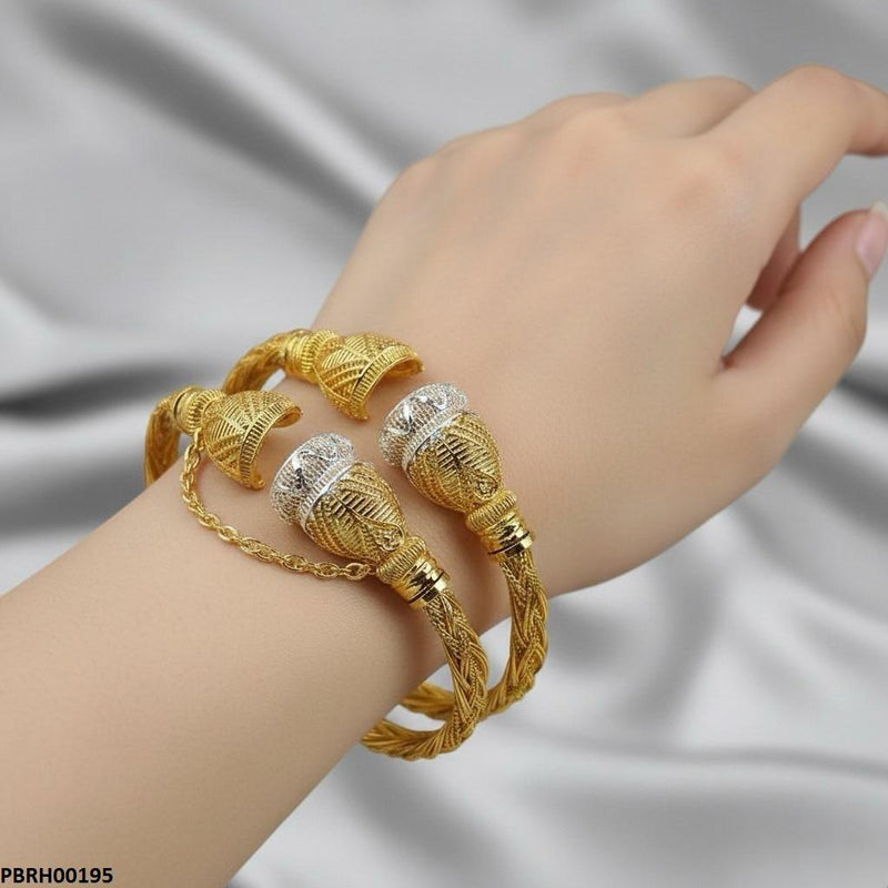 Twisted Screw Adjustable Bangle Set