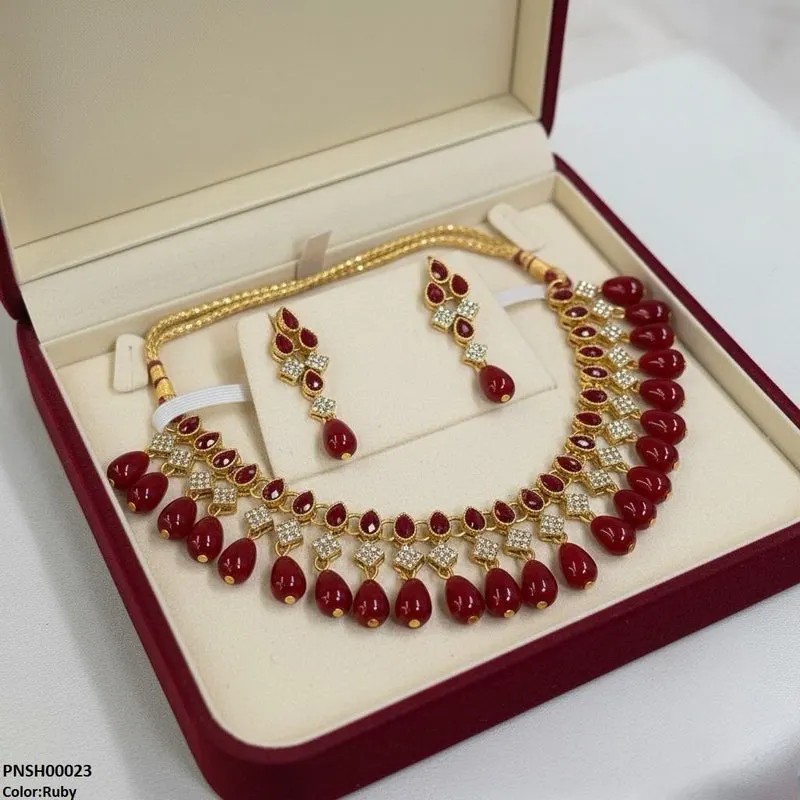 Tear Pearl Drop Necklace Set