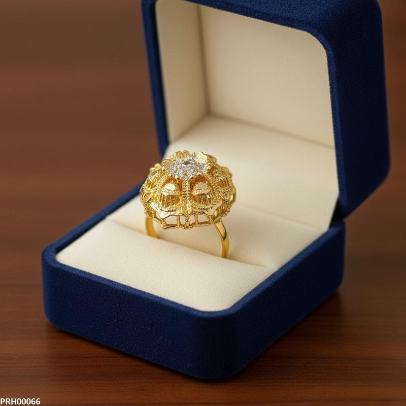 Round Flower Ring Adjustable