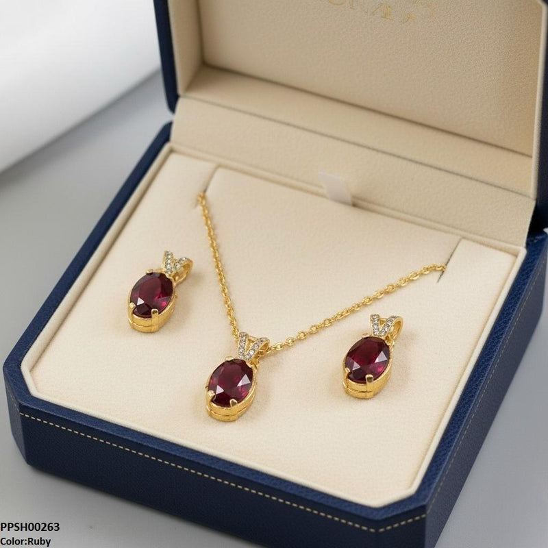 Oval Drop Pedant Set