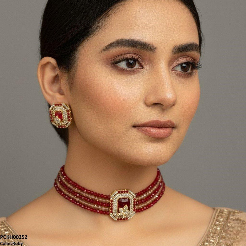 Square/Leaf Choker Set