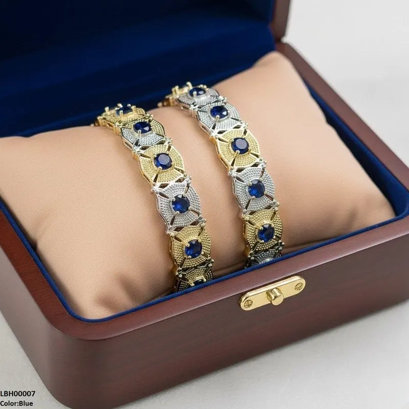 Round Flower Bangle Set