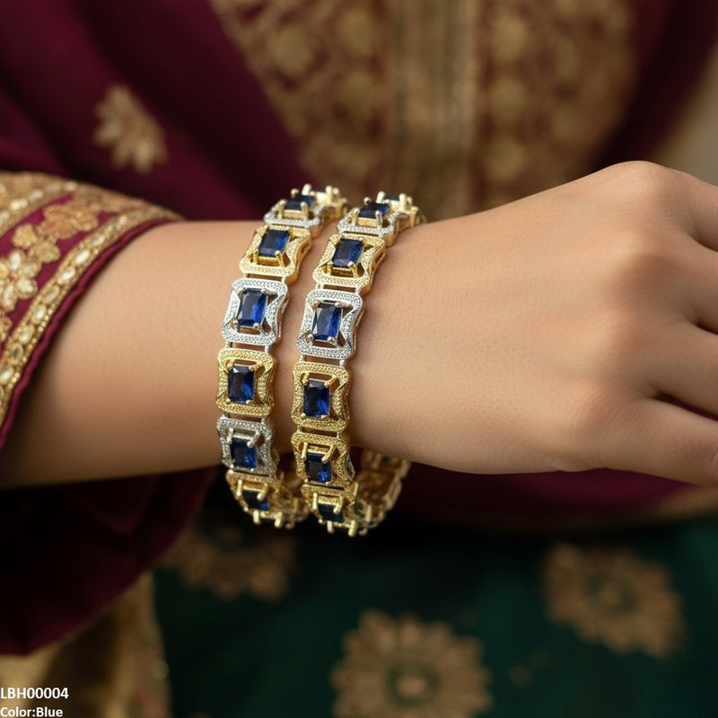 Rectangle Stone Bangle Set