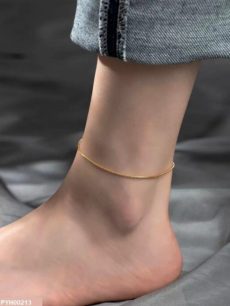 Stainless Steel Plain Anklet Single