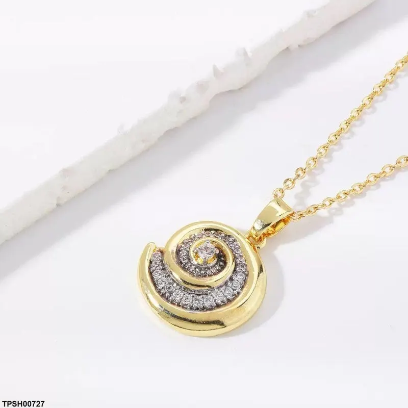 Swirl Pendant with Chain