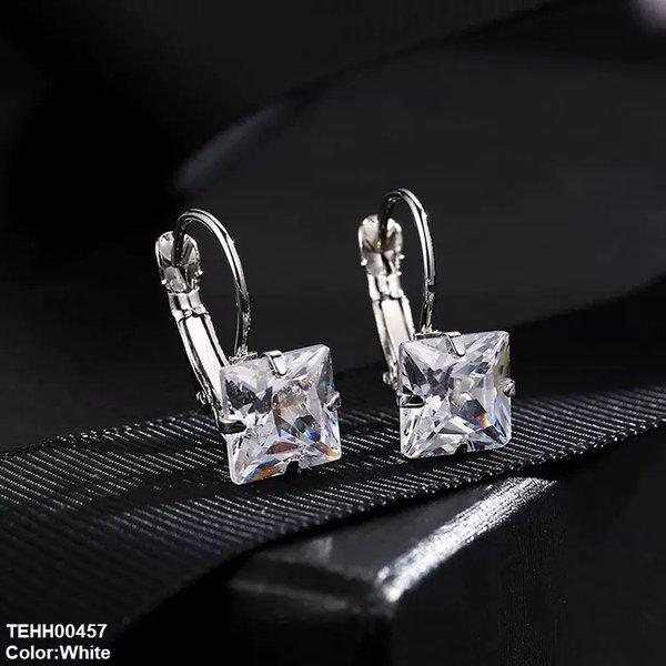 Square Shape Ear Hoops Pair