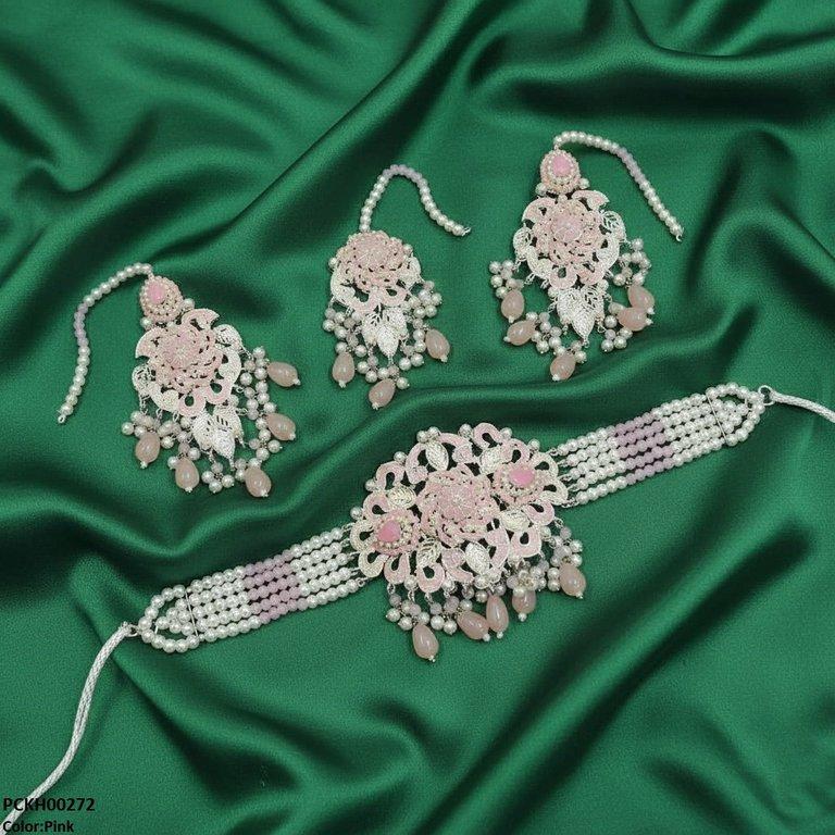 Tear Flower Pearl Choker Set