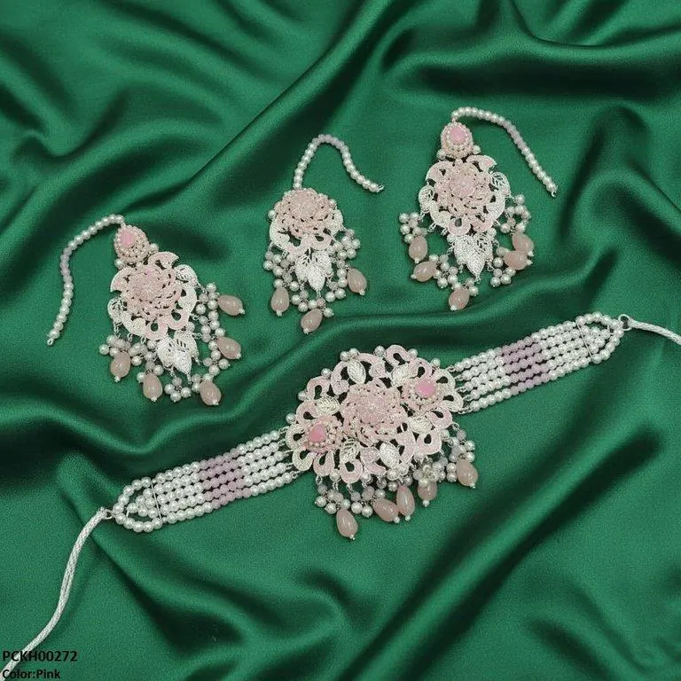 Tear Flower Pearl Choker Set