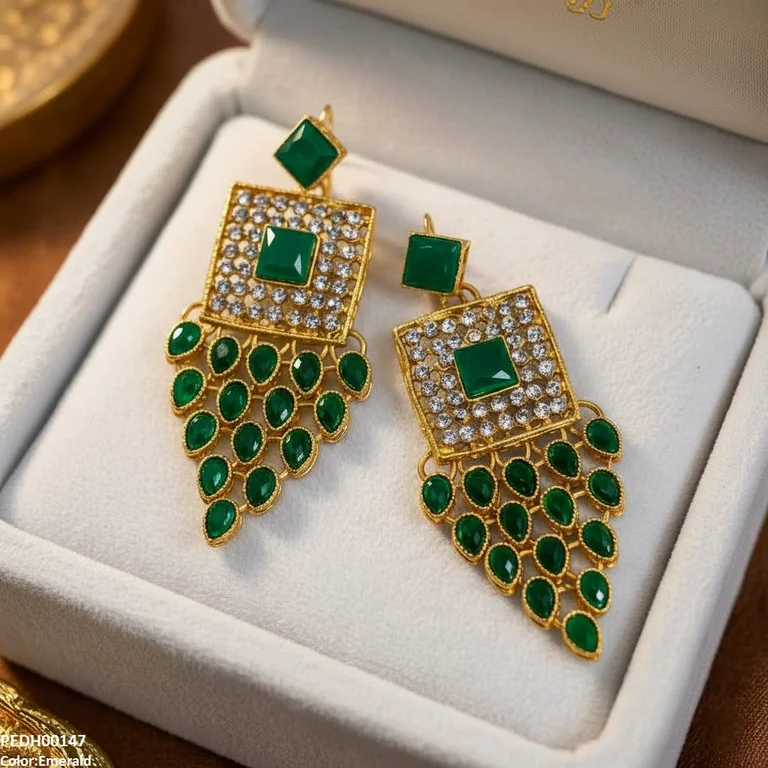 Square Tear Drop Earrings
