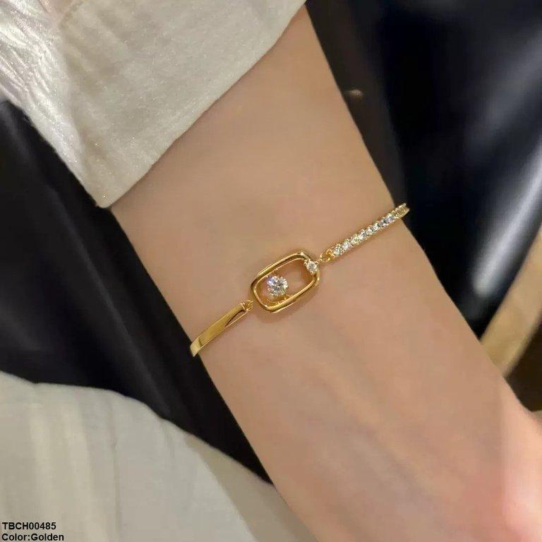 Rectangle/Round Stone Zircon Bracelet Adjustable