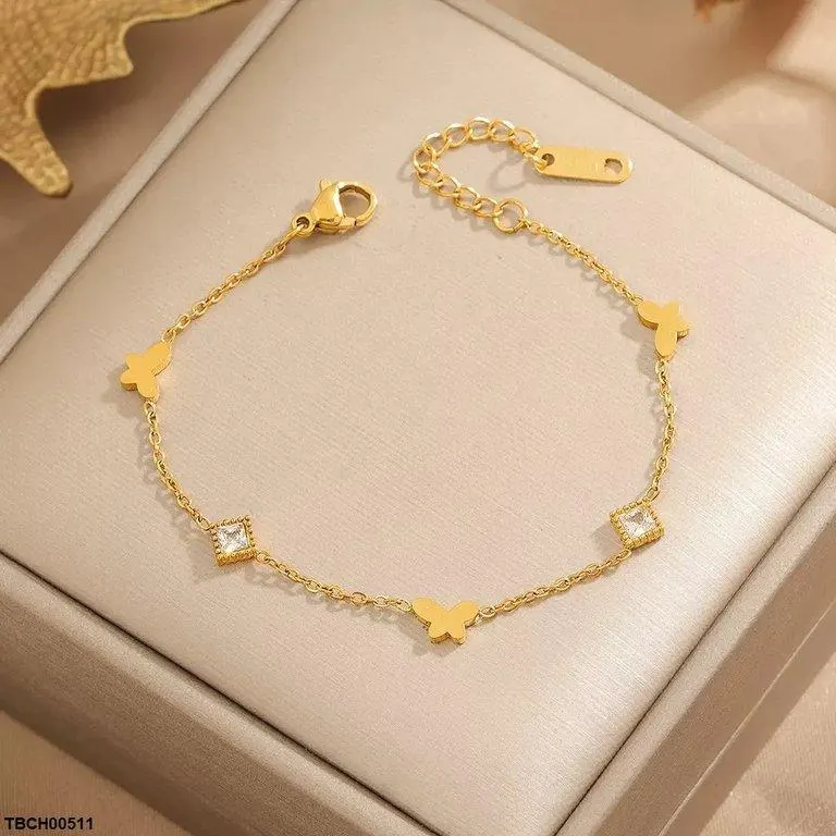 Stainless Steel Butterfly/Square Bracelet