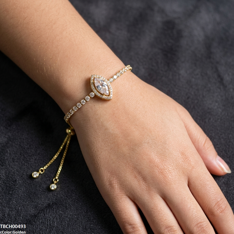 Marquise Stone Bracelet Adjustable