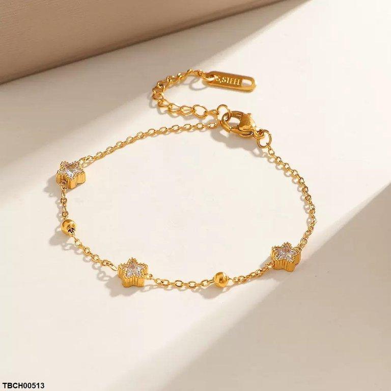 Stainless Steel Star/Ball Bracelet