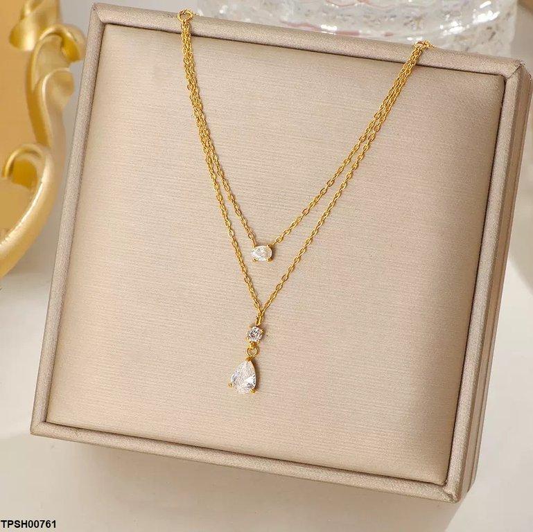 Stainless Steel Round Tear Drop Pendant