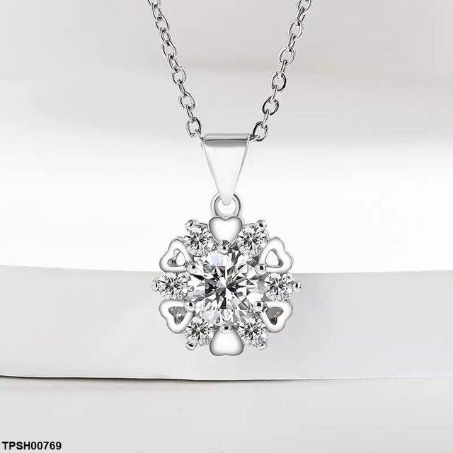 Round Heart Pendant with Chain