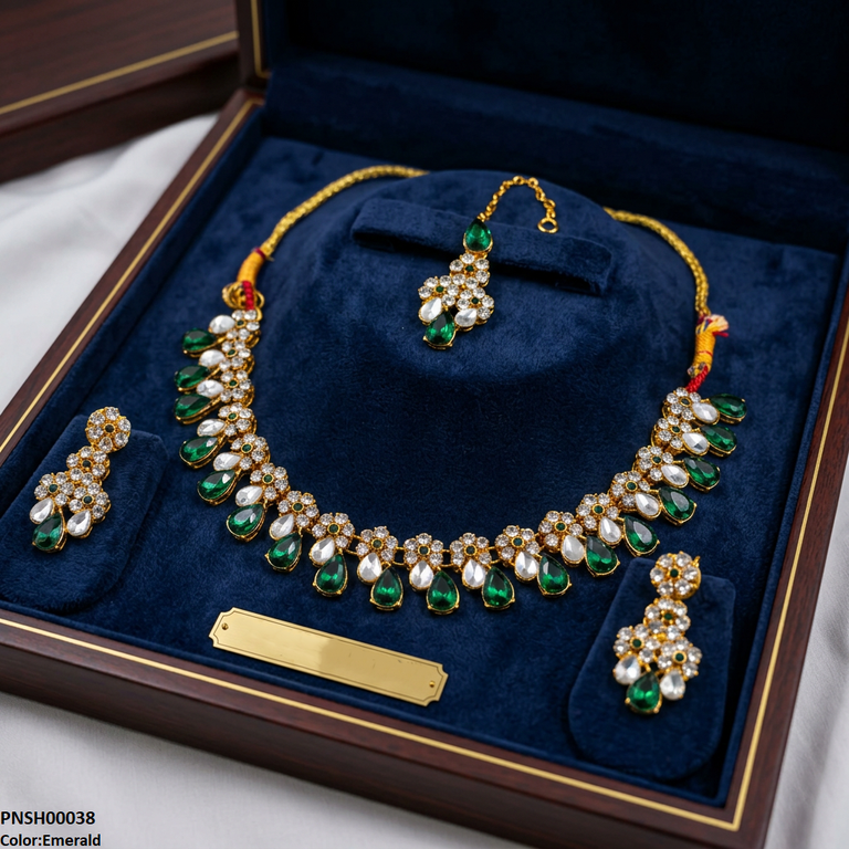 Flower/Tear Necklace Set