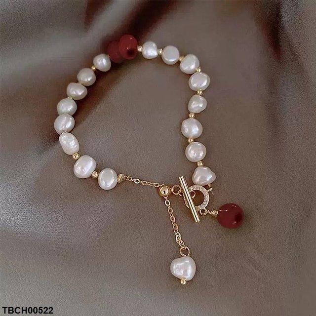 Round Pearl Drop Bracelet Adjustable