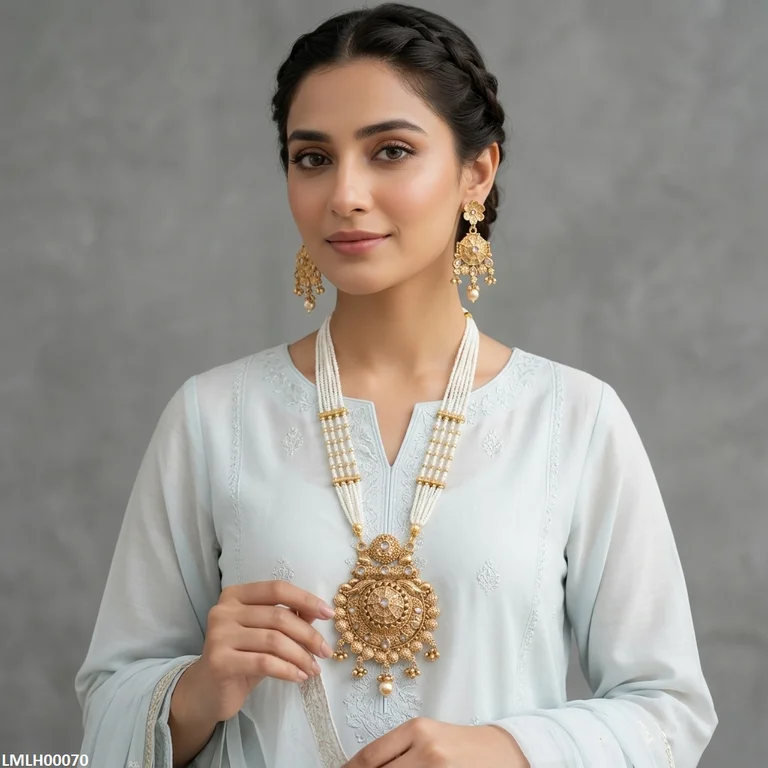 Round Pearl Drop Mala Set