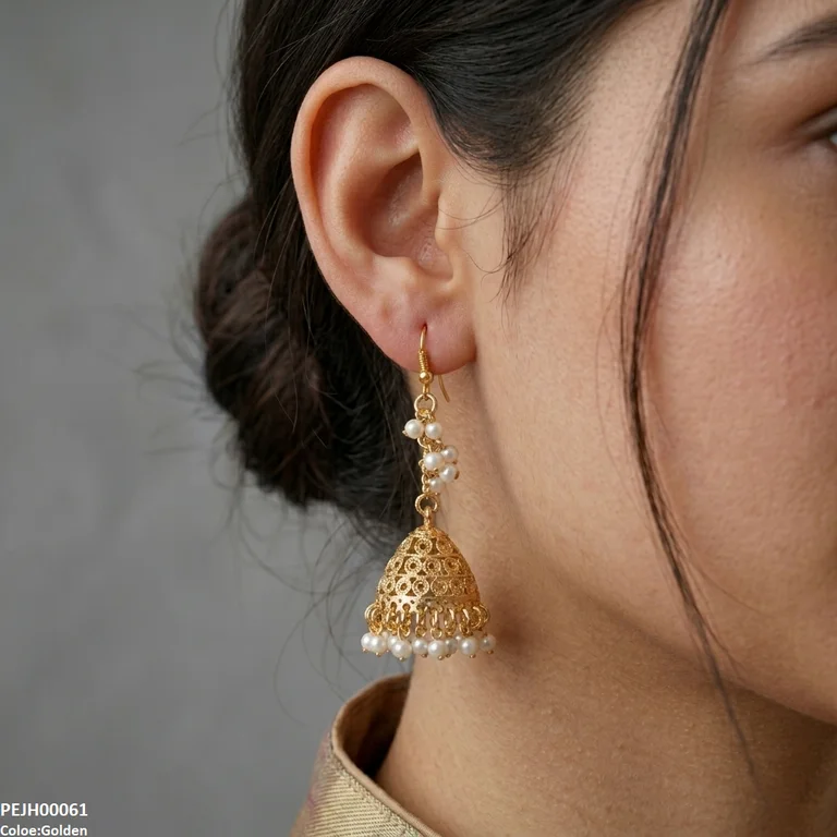 Round Pearl Drop Jhumki