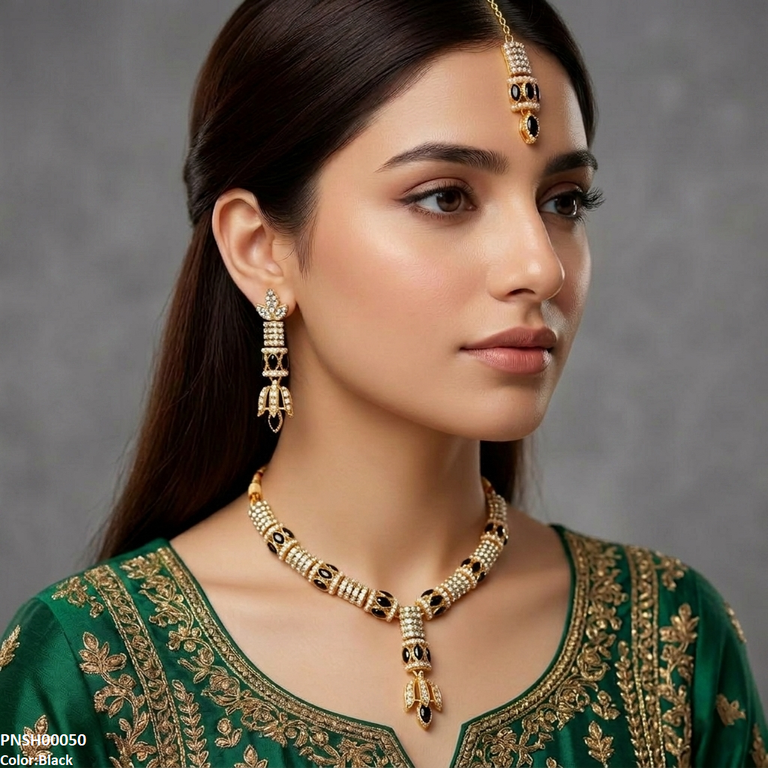 Floral Bell Drop Necklace Set