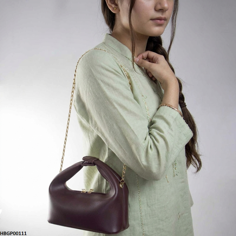 Trendy Ladies Hand Bag - Dark Brown