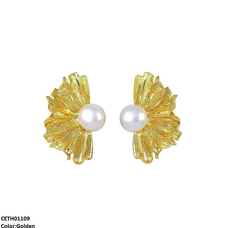 Half Flower Pearl Tops Pair