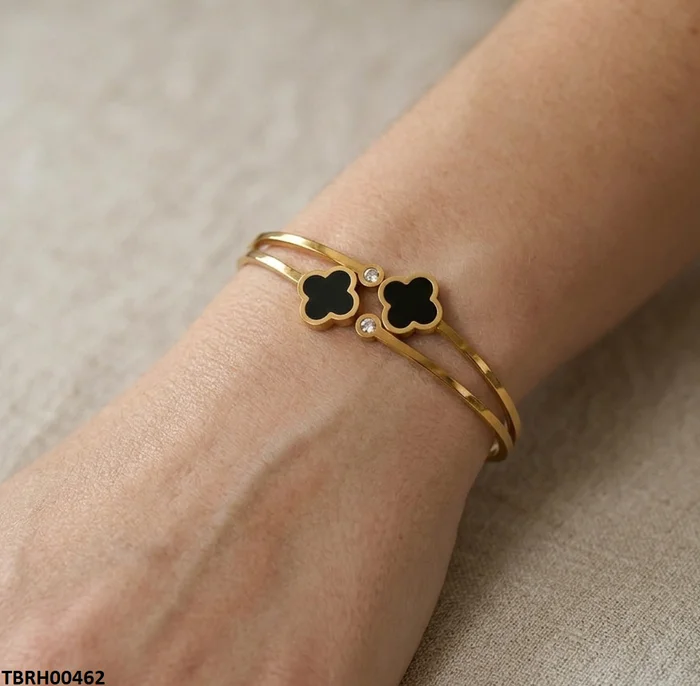 Stainless Steel Double Star Wrist Bracelet
