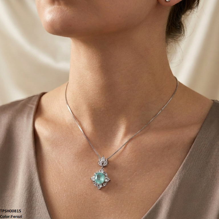 Oval Heart Stone Pendant