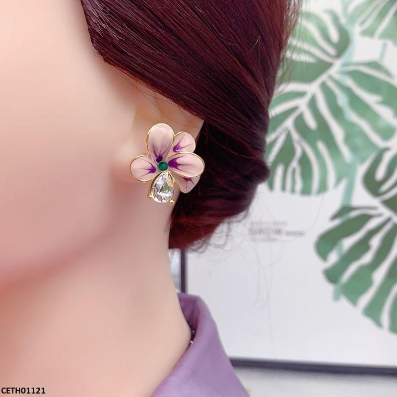Flower/Tear Stone Tops Pair