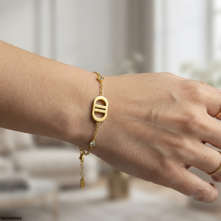Stainless Steel Double D Shape Bracelet