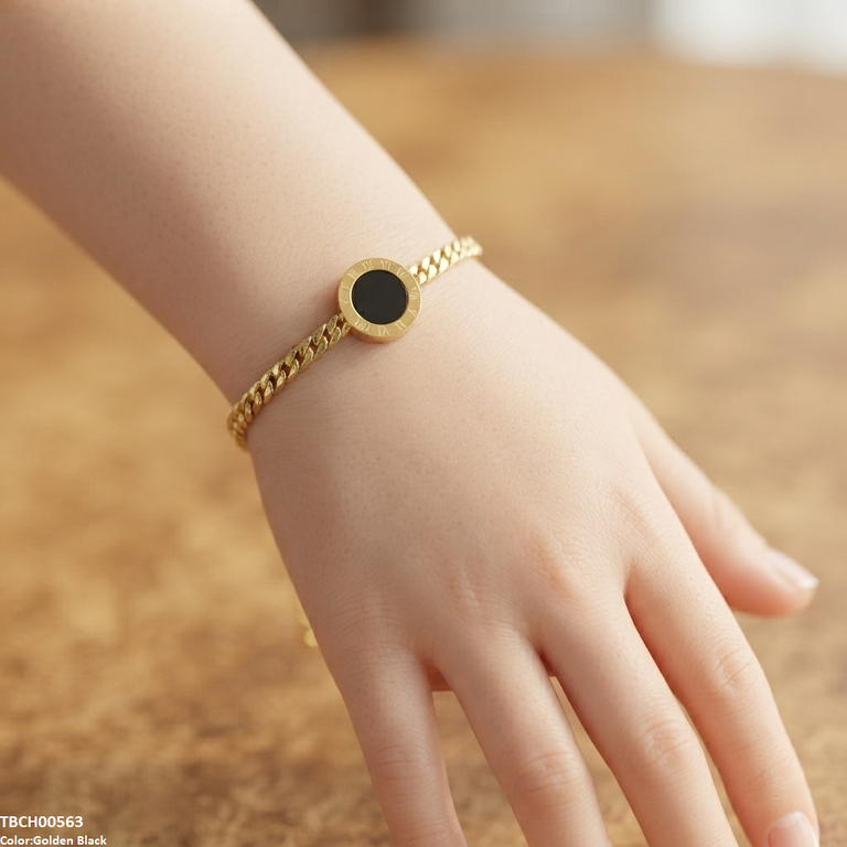 Stainless Steel Round Plain Bracelet