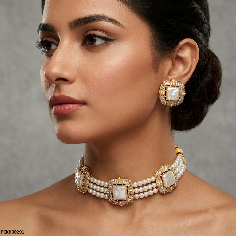 Pear/Square Choker Set