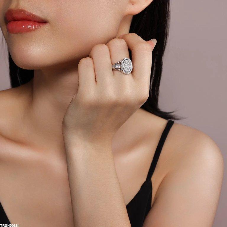 Oval Zircon Stone Ring