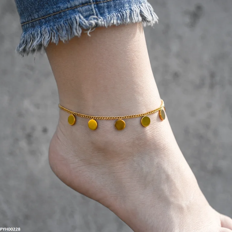 Stainless Steel Round Anklets