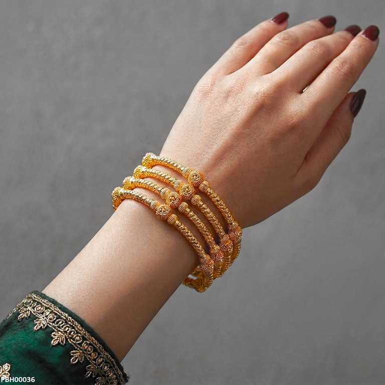 Azm Round Flower Bangles