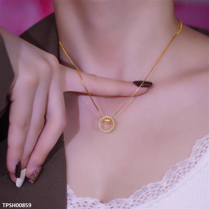 Stainless Steel Circular Round Drop Pendant