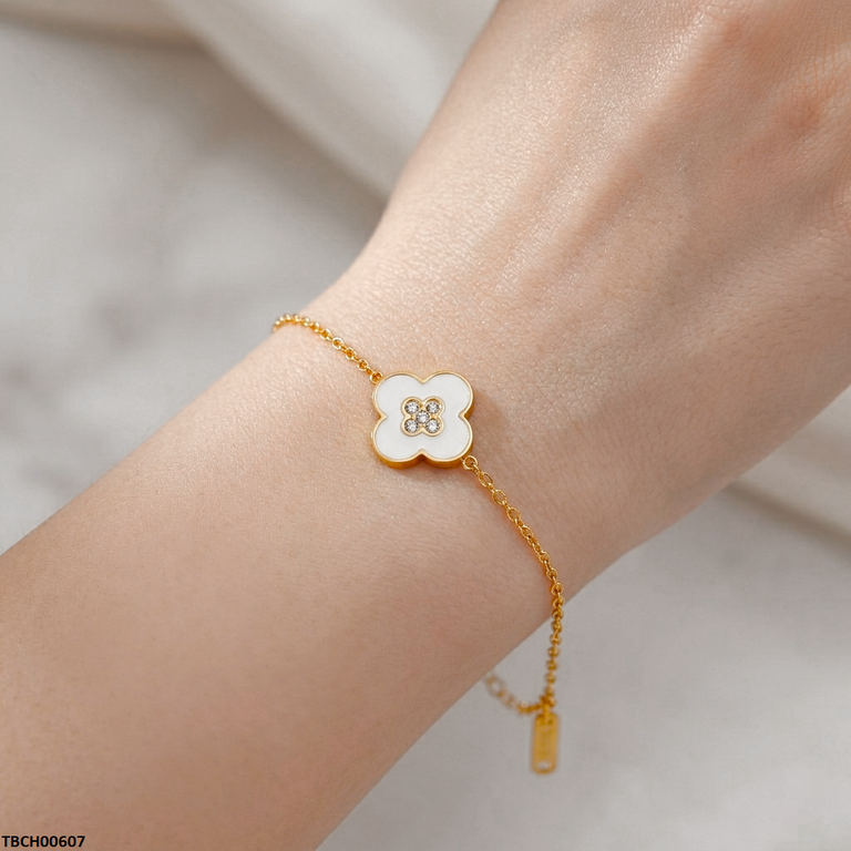 Stainless Steel Flower Bracelet