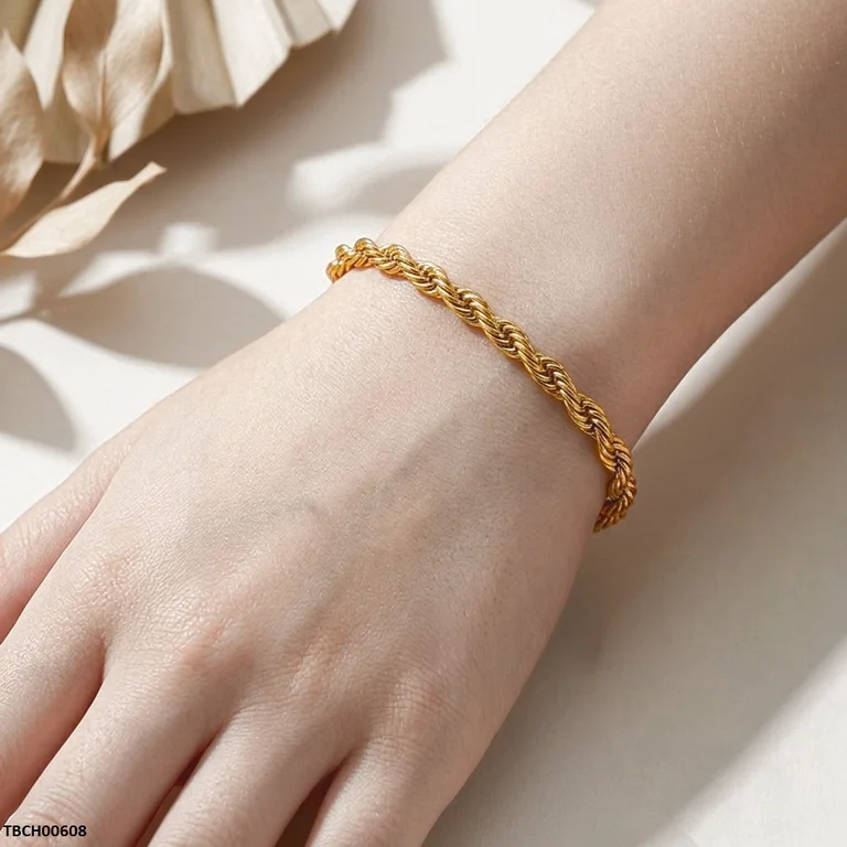 Stainless Steel Plane Chain Bracelet