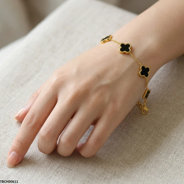 Stainless Steel Black Star Bracelet