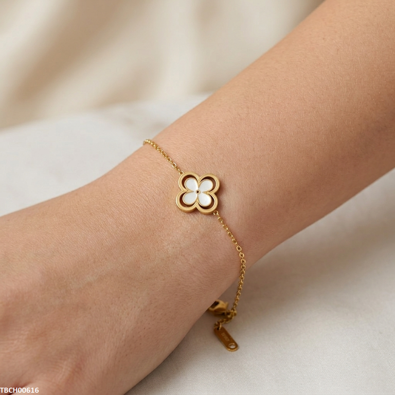 Stainless Steel Flower Bracelet