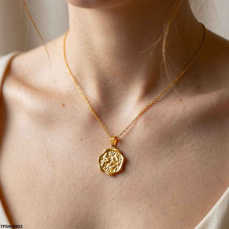 Stainless Steel Flower Pendant