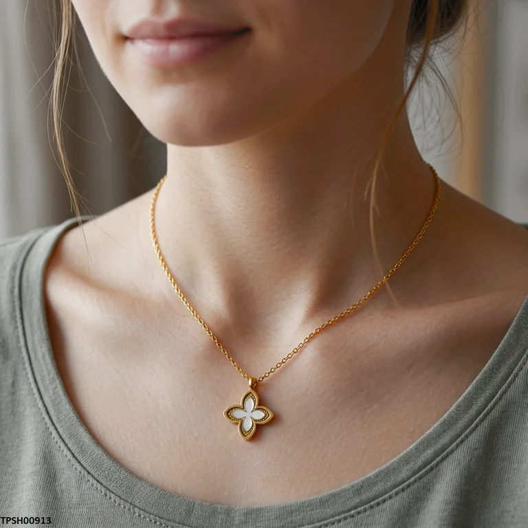 Stainless Steel Flower Pendant