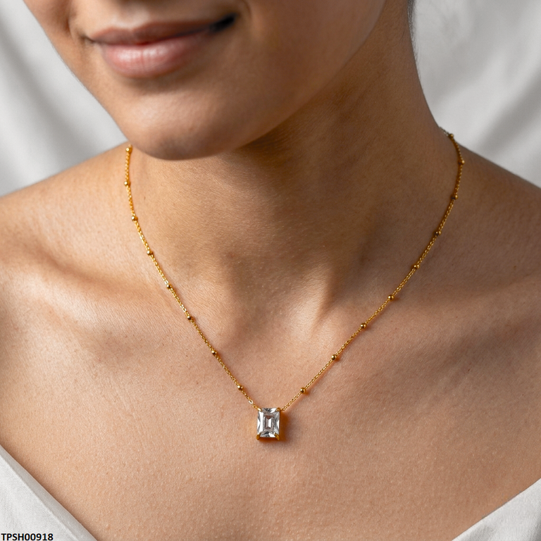 Stainless Steel Rectangle Drop Pendant