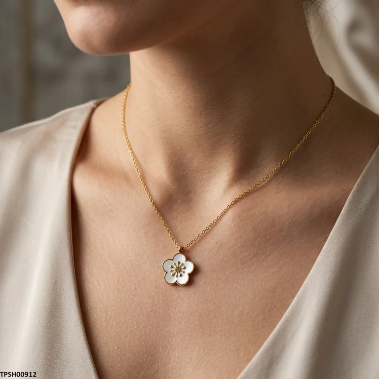 Stainless Steel Flower Pendant