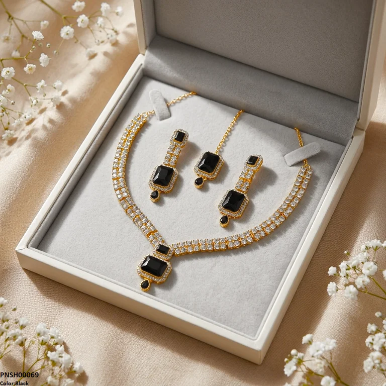 Rectangle/Tear Drop Necklace Set