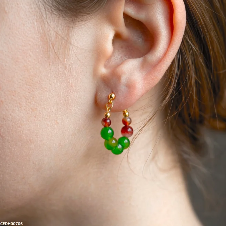 Round Drop Earrings