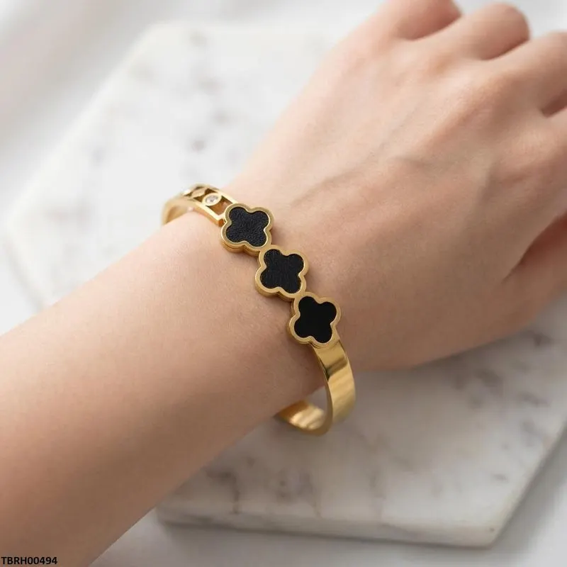 Stainless Steel Three Clover Bracelet